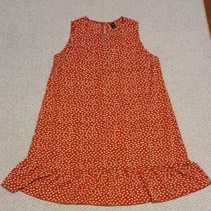 SHEIN Red Polka Dot Sleeveless Dress